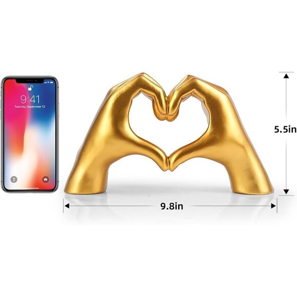 Gold Gesture Statue Decoration Home Decor Bedroom Bookshelf Coffee Table Gifts - Picture 6 of 8